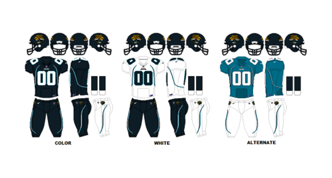 Jacksonville Jaguars uniform history 2012